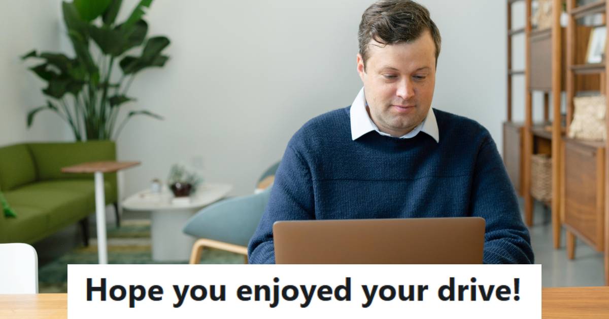 Man sitting on the computer filling out paperwork