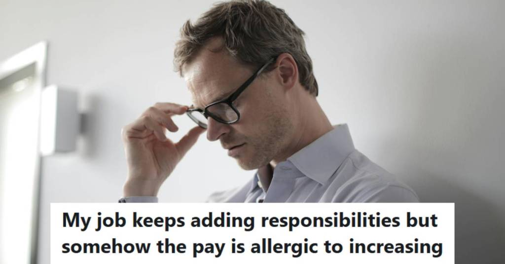 Man holding his glasses and thinking about how he wants to quit being overworked
