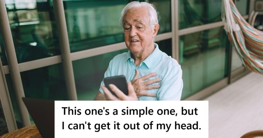 Elderly man using tech devices outside