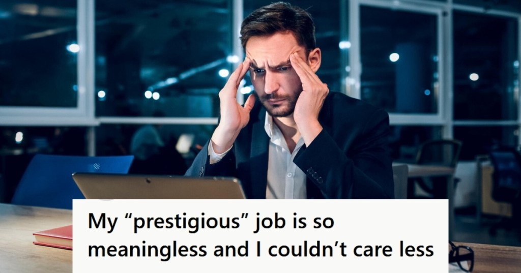 Stressed man at work