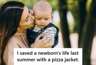 A Tired Mom Almost Dropped Her Baby In Front Of A Pizza Delivery Guy, And His Superhuman Reflexes Came In Handy