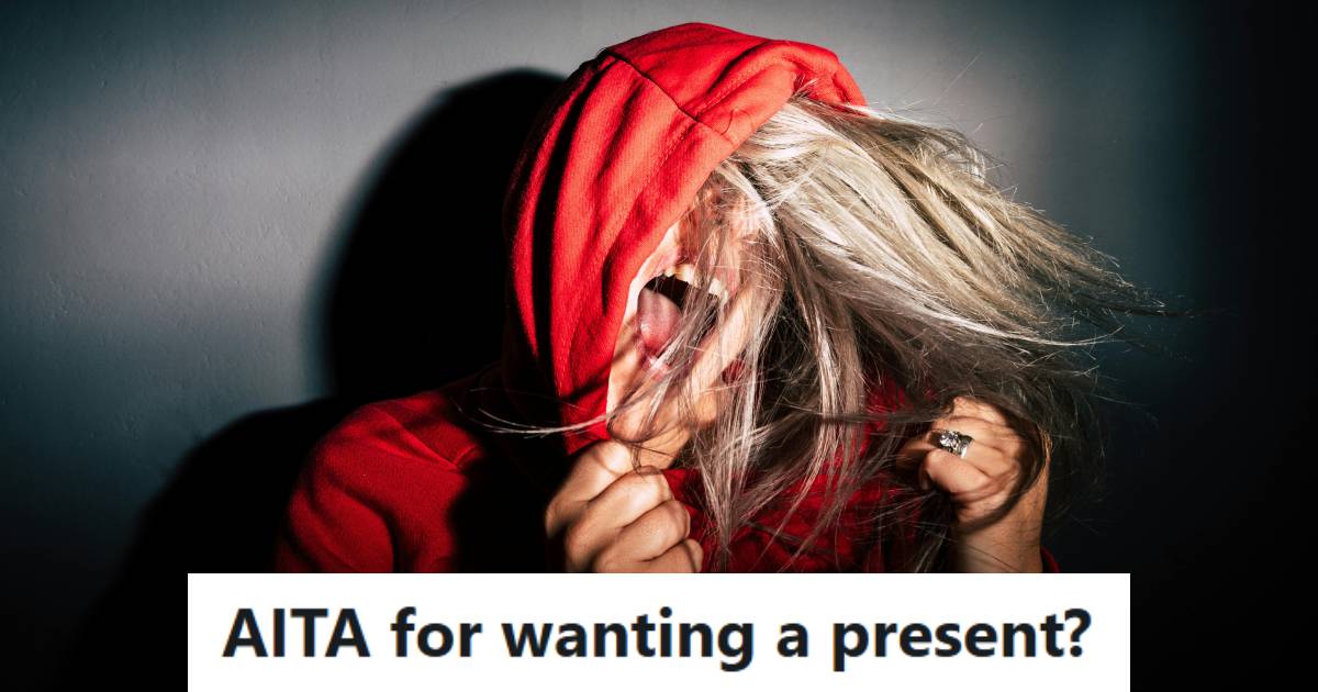 Woman holding her hood over her head and screaming out of frustration