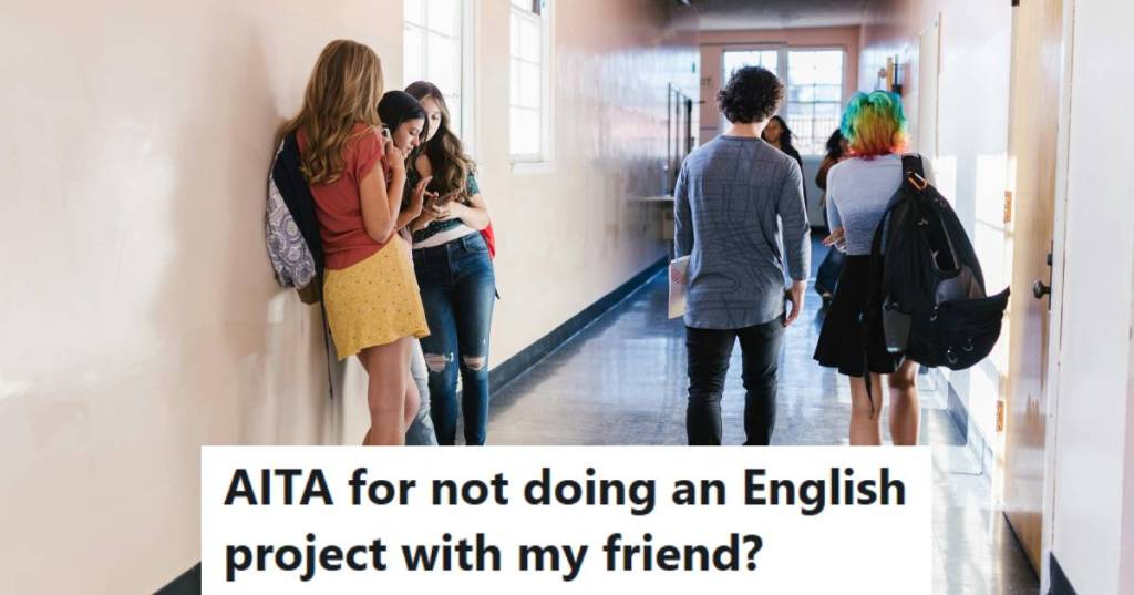 High school seniors standing in the hallway and walking to class