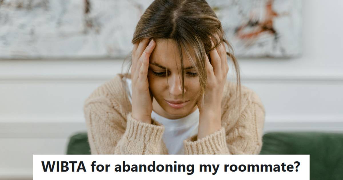 Woman rubbing her head because she's stuck making a really hard decision