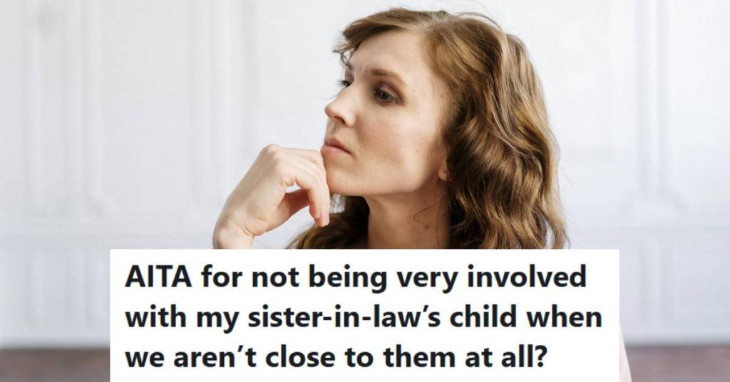 Woman holding her chin, trying to see her in-laws way of thinking