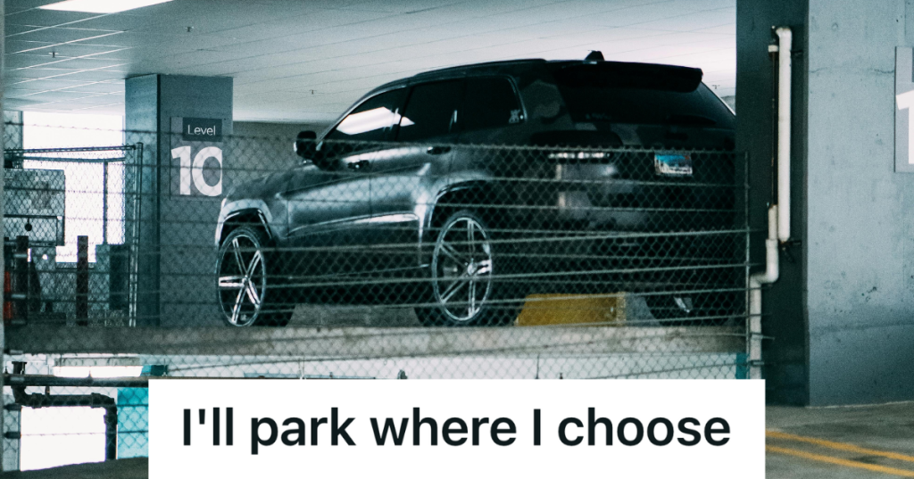 SUV parked in a parking garage