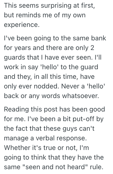 Screenshot 2025 12 04 at 1.29.49 PM A Security Guard Got Yelled At By A Bank Manager For Speaking To Customers, So He Only Used Sign Language From That Point On