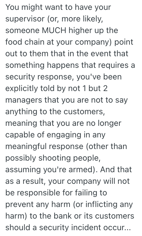 Screenshot 2025 12 04 at 1.30.08 PM A Security Guard Got Yelled At By A Bank Manager For Speaking To Customers, So He Only Used Sign Language From That Point On