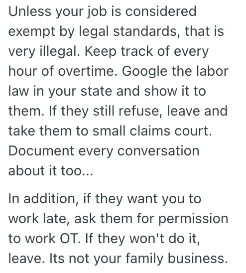 Screenshot 2025 12 04 at 1.47.19 PM Employee Was Told They Should Only Work Approved Overtime Hours, And Since It Was Never Approved, They Left Every Day at 5 P.M. On The Dot