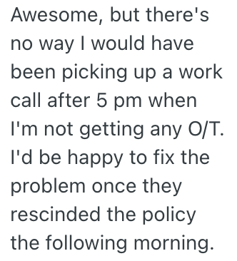 Screenshot 2025 12 04 at 1.49.12 PM Manager Gave Employee A Hard Time About How Much Overtime They Were Putting In, So They Decided To Only Work Exactly 40 Hours Per Week