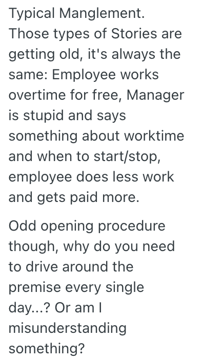 Screenshot 2025 12 04 at 4.45.01 PM A Bank Employee Got Grief From A Manager About Including Morning Security Checks On Their Timesheet, So They Stopped Helping Her Out With Them