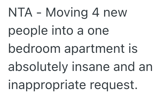 Screenshot 2025 12 10 at 12.01.10 PM Her Brother And His Family Want To Move In With Her While Theyre Having Construction Done On Their House, But Shes Hesitant Since She Lives In A 1 Bedroom Apartment