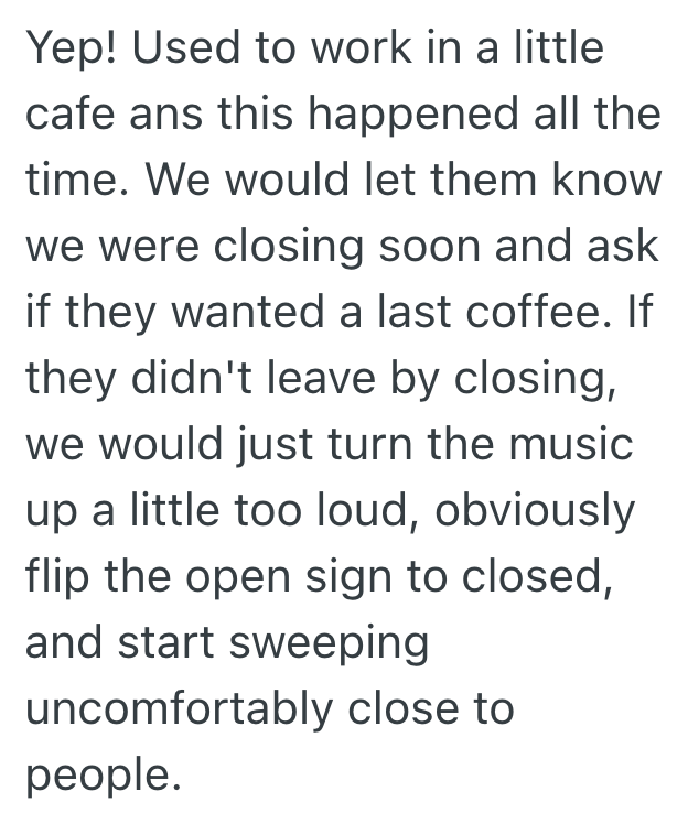 Screenshot 2025 12 10 at 2.30.15 PM Customers Stay Over An Hour Past Closing Time, So One Employee Tells Them Theyll Have To Leave Or Pay The Employees Overtime