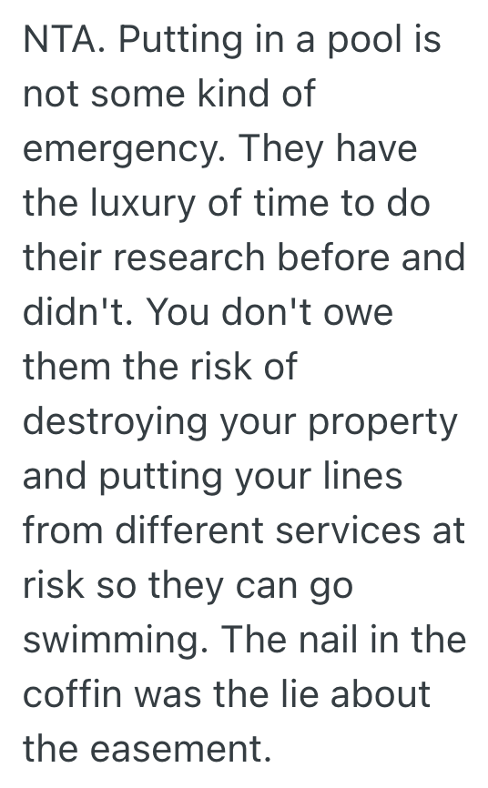 Screenshot 2025 12 12 at 6.44.47 PM Neighbors Want To Start Construction On A Swimming Pool, But They Cant Start Unless This Homeowner Signs A Yard Waiver