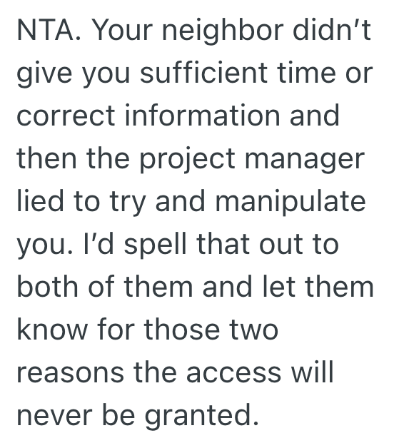 Screenshot 2025 12 12 at 6.45.37 PM Neighbors Want To Start Construction On A Swimming Pool, But They Cant Start Unless This Homeowner Signs A Yard Waiver