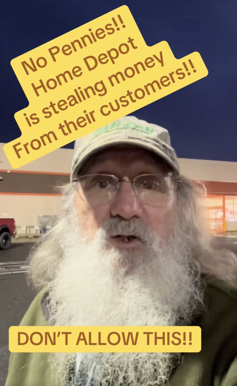 man talking at home depot