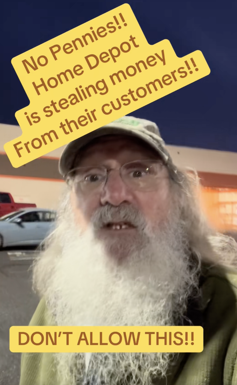 man in front of home depot