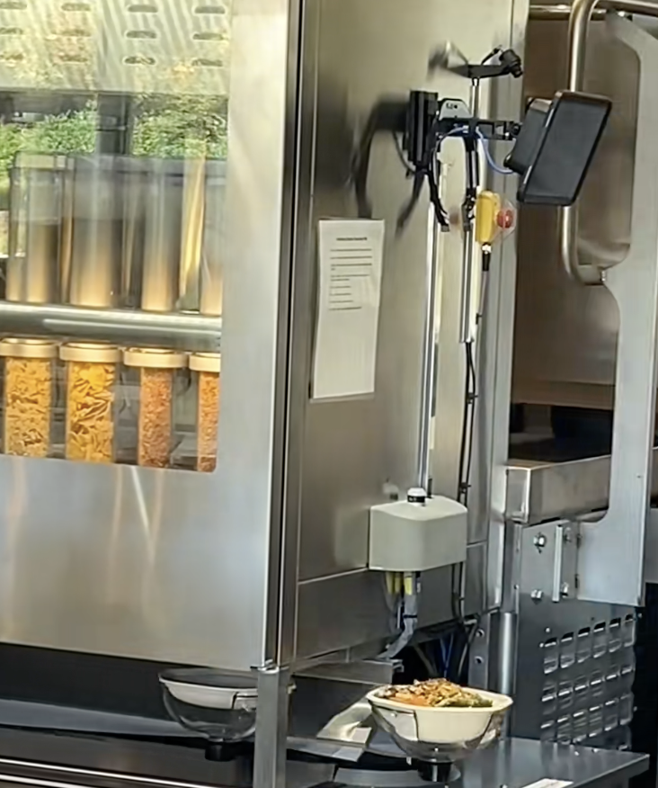 machine making a salad