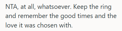 Screenshot 2025 12 19 182247 Mother In Law Asked Her Daughter In Law To Return Her Engagement Ring After The Grooms Tragic Demise, But The Daughter In Law Isnt Sure If She Should Give Her Cherished Memory Away