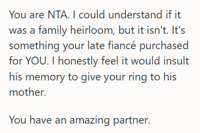 Screenshot 2025 12 19 182253 Mother In Law Asked Her Daughter In Law To Return Her Engagement Ring After The Grooms Tragic Demise, But The Daughter In Law Isnt Sure If She Should Give Her Cherished Memory Away