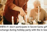 Daughter-In-Law Feels Excluded By Mother-In-Law’s Gift Rules, So She Considers Showing Up To Christmas Dinner Without Participating In Secret Santa