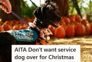 Christmas Host Told His Cousin That Her Service Dog Wasn’t Welcome At The Party, And Now Part Of The Family Wants To Skip The Holiday Entirely