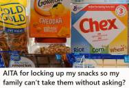 22-Year-Old Intern Got Tired Of His Family Taking The Snacks He Paid, So He Put Them In A Box And Locked Them Up