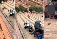 A Guy Was Putting In An Intense Workout At The Red Rocks Amphitheater, And It’s Actually Impressive