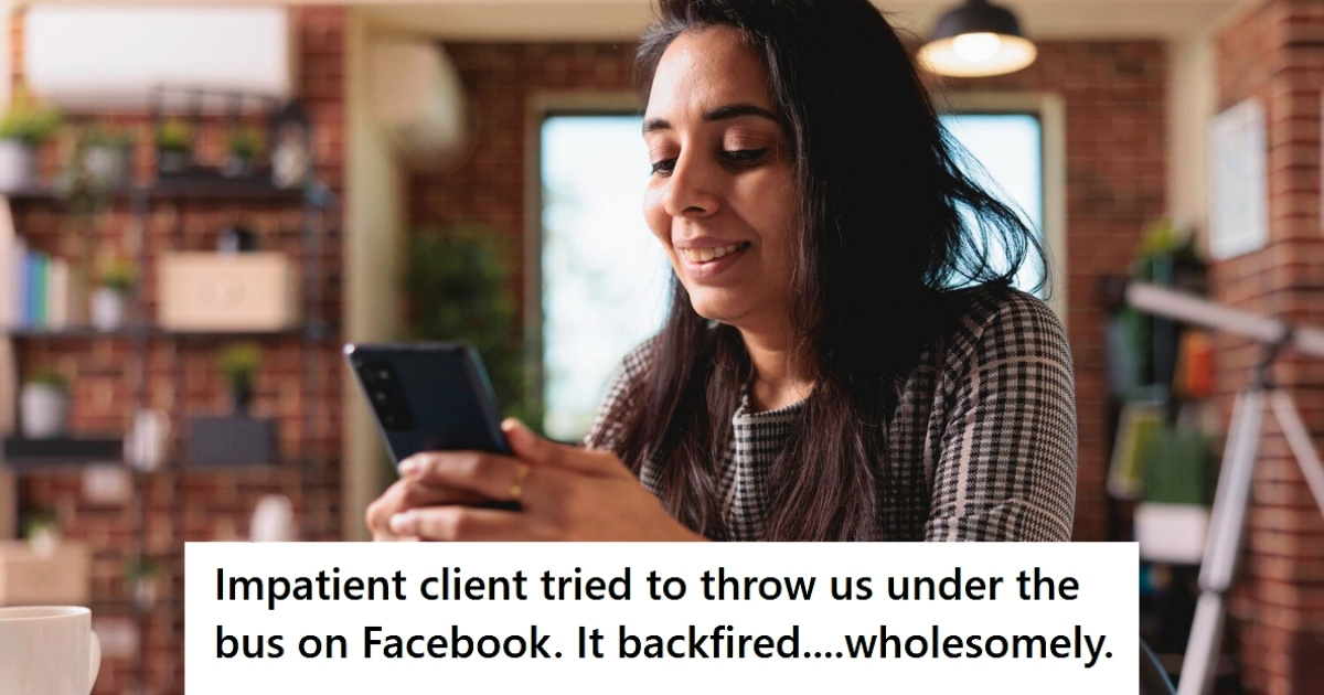 Woman smiling while using phone