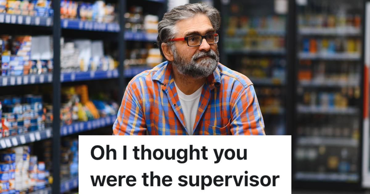 older man shopping in a grocery store