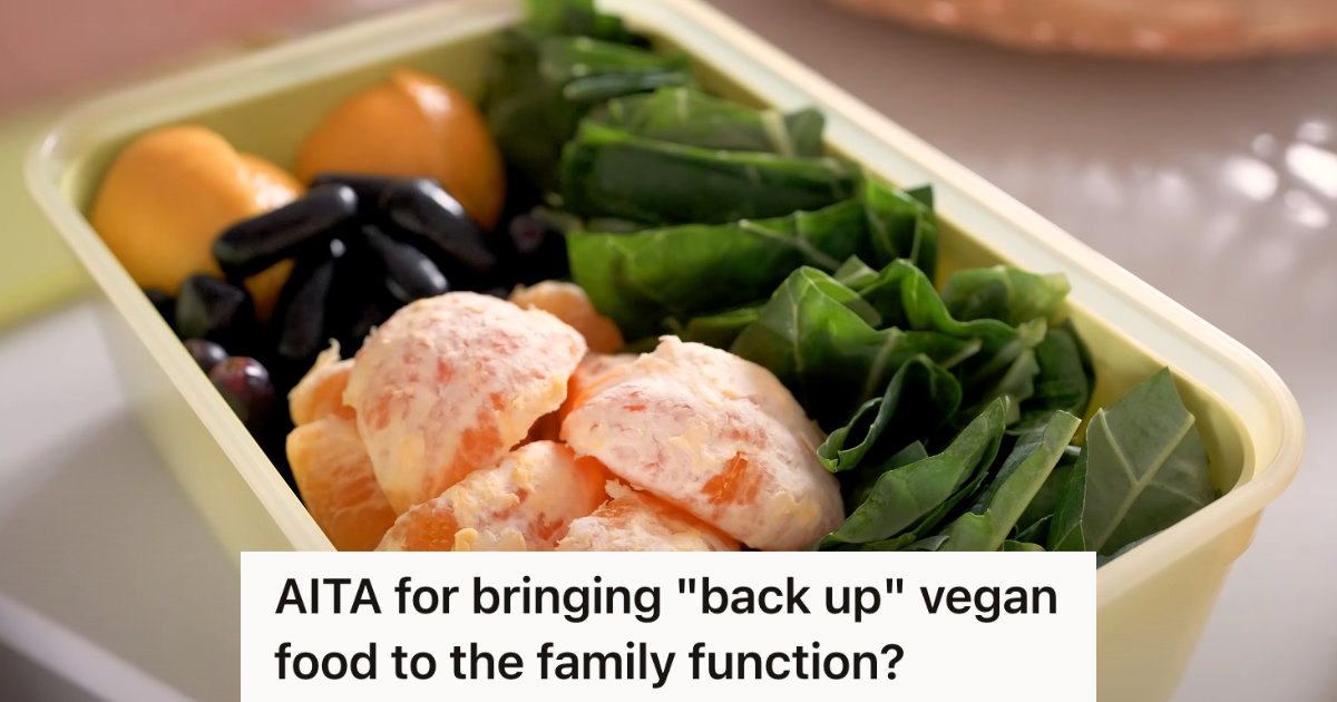 fruit and vegetables in a meal prep container