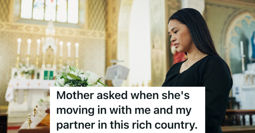 sad woman at a funeral