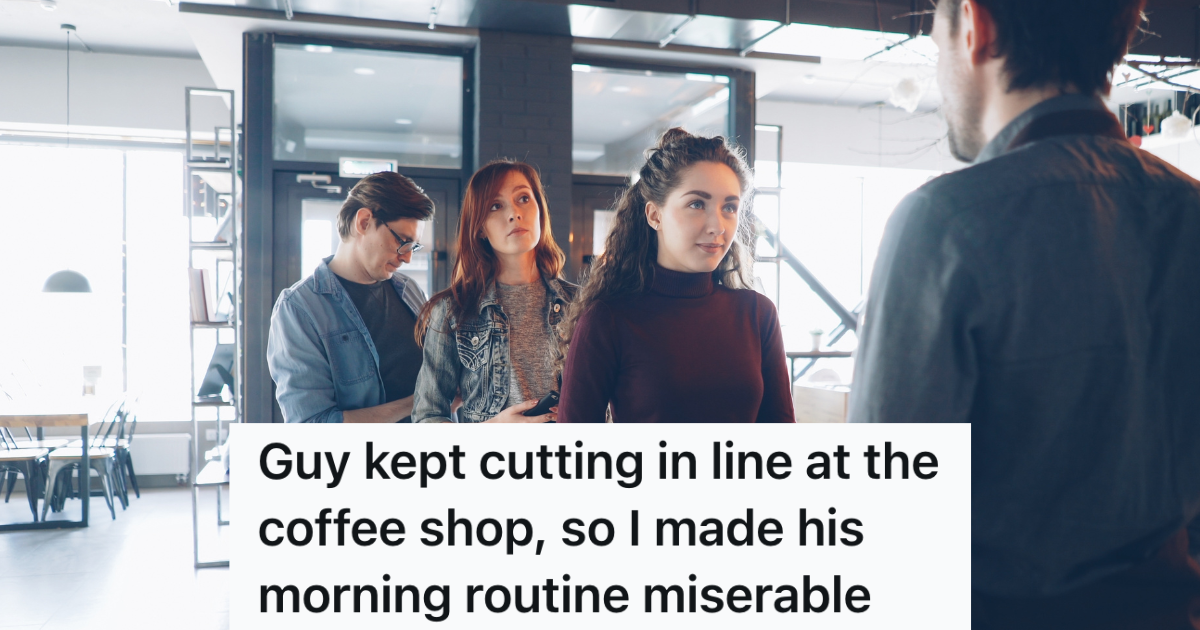 customers waiting in line at coffee shop