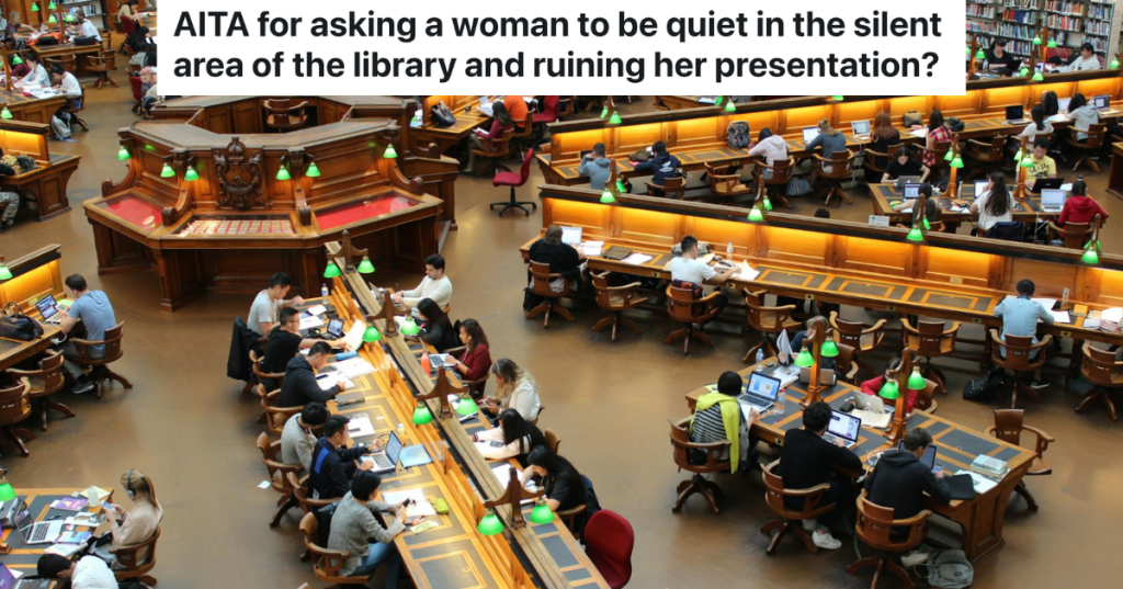students studying in a library