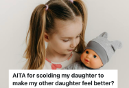Husband Scolds His Daughter For Misbehaving To Appease His Other Daughter, But His Wife Thinks He Should’ve Talked To Her First