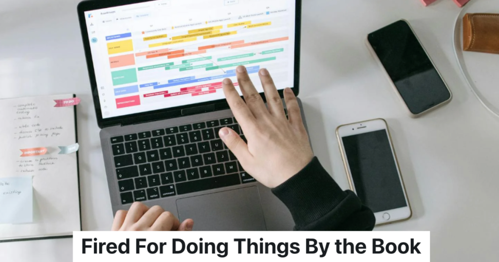 work schedule on computer screen