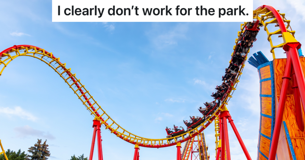 rollercoaster at a theme park