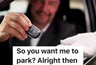 Restaurant Customer Was Mistaken For A Valet, So He Parks The Car In A No Parking Zone And Throws Away The Keys