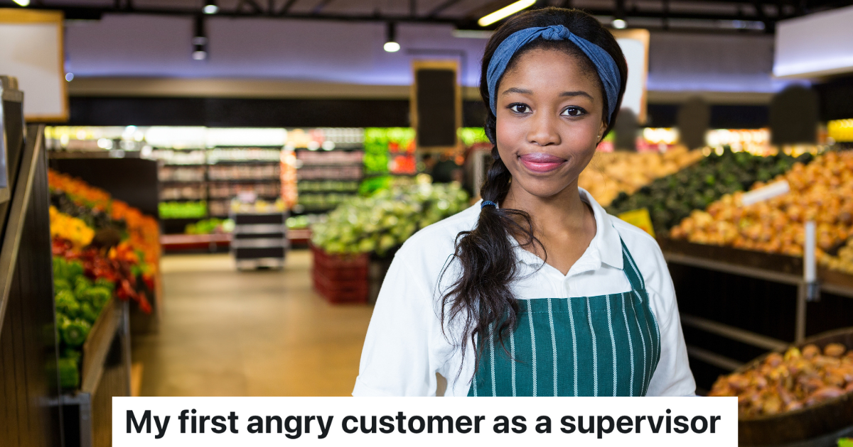 female employee at a grocery store