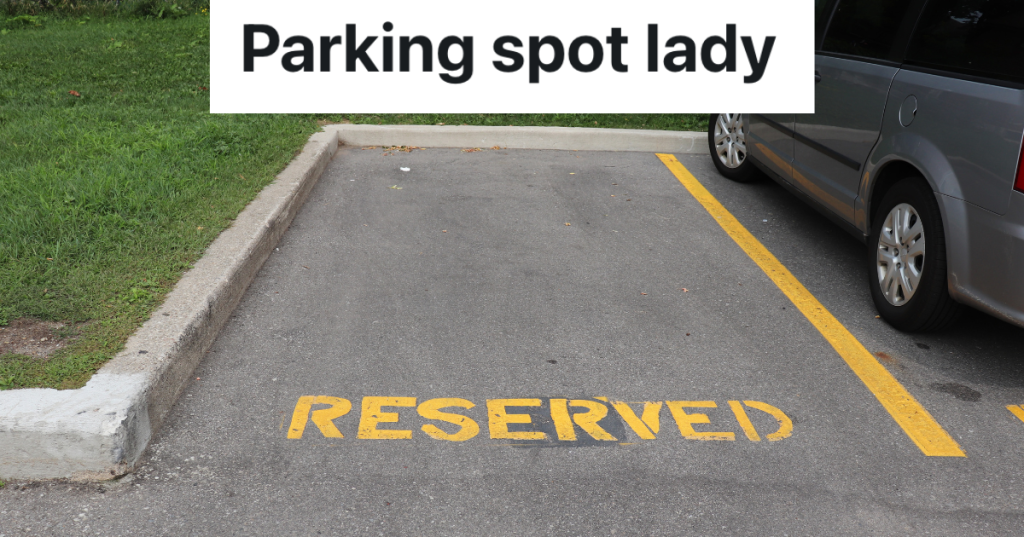 the word "reserved" painted in yellow in a parking spot