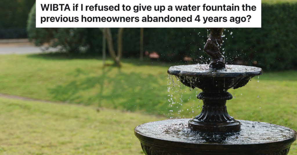 water fountain in yard