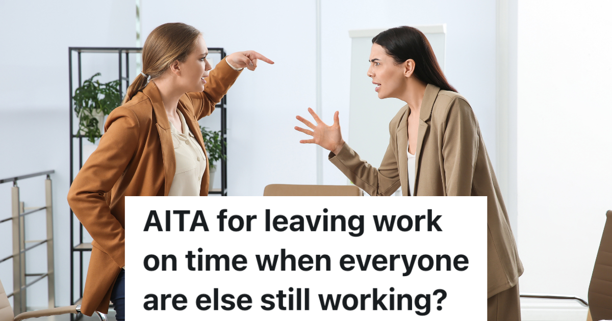 two women arguing at work