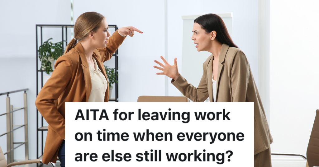 two women arguing at work