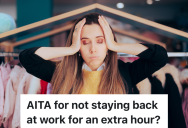 Employee Often Has To Work Overtime Because Her Coworker Arrives To Work Late, So She Was Really Upset When He Called Saying He’d Be Later Than Usual