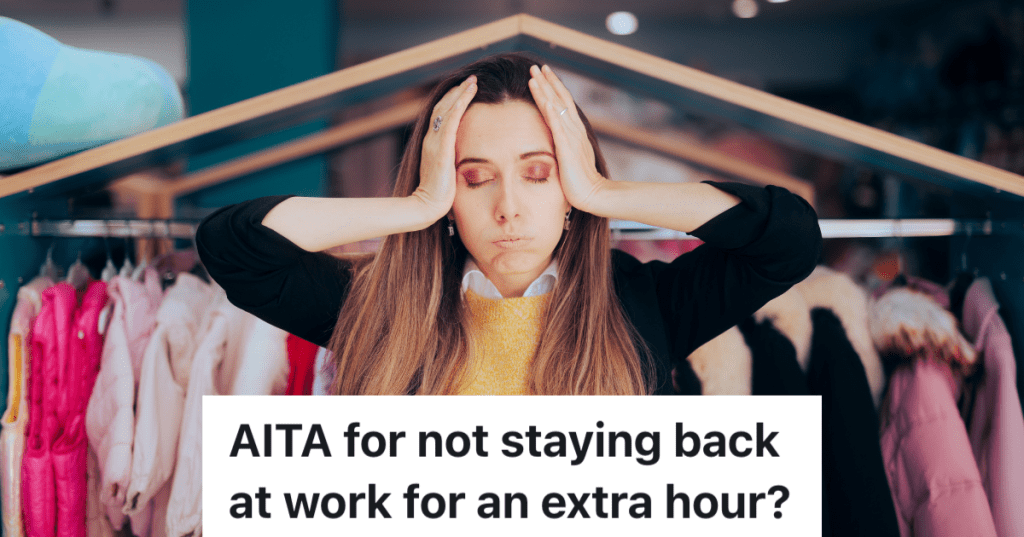 upset woman in a retail store