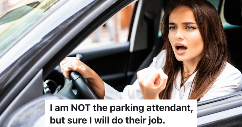 angry young woman in car driver's seat