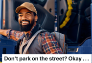 Neighbor Complains About Homeowner Parking His Work Truck On The Street, So He Backs Into His Backyard Very Slowly