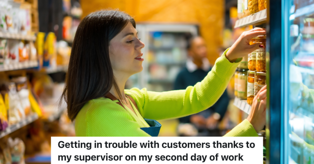 retail worker stocking shelves