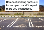 Woman Is Furious When Drivers Park Bigger Vehicles In Compact Parking Spots, So She Gets Revenge With Post-It Notes