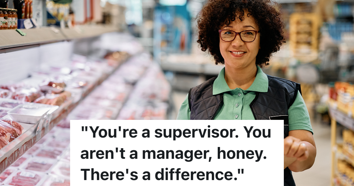woman in green shirt, black vest and glasses working at a grocery store